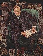 Egon Schiele Portrait of Hugo Koller oil painting on canvas